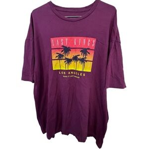 High End Last Kings Los Angeles Make it Last Forever Burgundy Men’s XXL T-Shirt